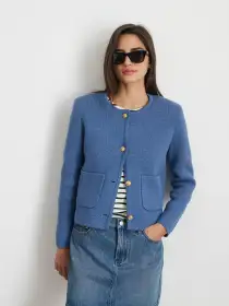 Paris Sweater Jacket(Harbour Blue,XXS)
