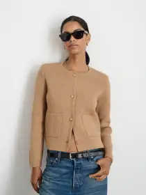Paris Sweater Jacket(Camel,XXS)