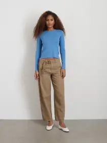 Ava Sweater Tee(Heather Blue,XS)