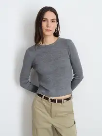 Ava Sweater Tee(Heather Grey,XS)