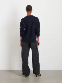 Riley Pant in Drapey Twill(Rich Black,XS)