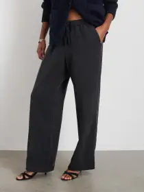 Riley Pant in Drapey Twill(Rich Black,XS)