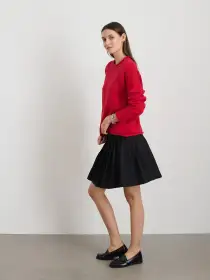 Mariner Rollneck Sweater In Cotton(Red,XS)
