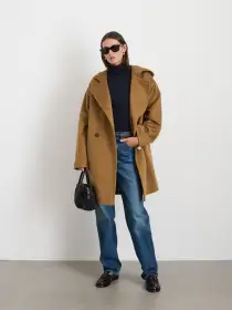 Double Breasted Coat In Cashmere(Vicuna,2)
