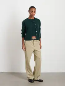 Lucie Cardigan in Cashmere(Cypress Green,XS)