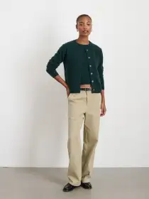 Lucie Cardigan in Cashmere(Cypress Green,XS)