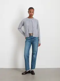Lucie Cardigan in Cashmere(Icy Grey,XS)