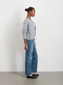 Lucie Cardigan in Cashmere(Icy Grey,XS)