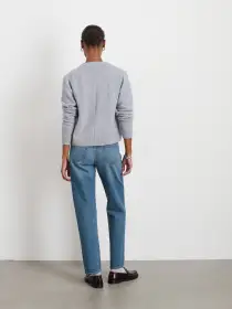 Lucie Cardigan in Cashmere(Icy Grey,XS)