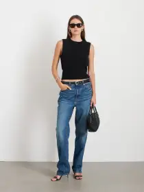 Lucie Vest in Cashmere(Black,XS)