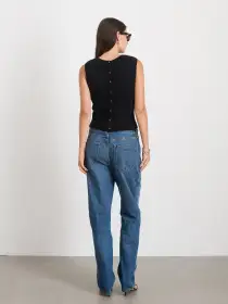 Lucie Vest in Cashmere(Black,XS)