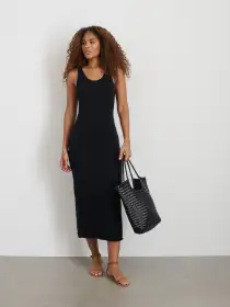 Serena Dress In Cotton Boucle(Rich Black,XS)