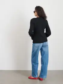 Provence Sweater Jacket In Cotton Cashmere(Black,XS)