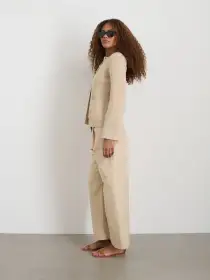 Soho Pant In Cotton Linen(Tan,2)