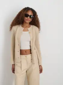 Provence Sweater Jacket In Cotton Cashmere(Sand,XS)