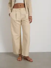Soho Pant In Cotton Linen(Tan,2)