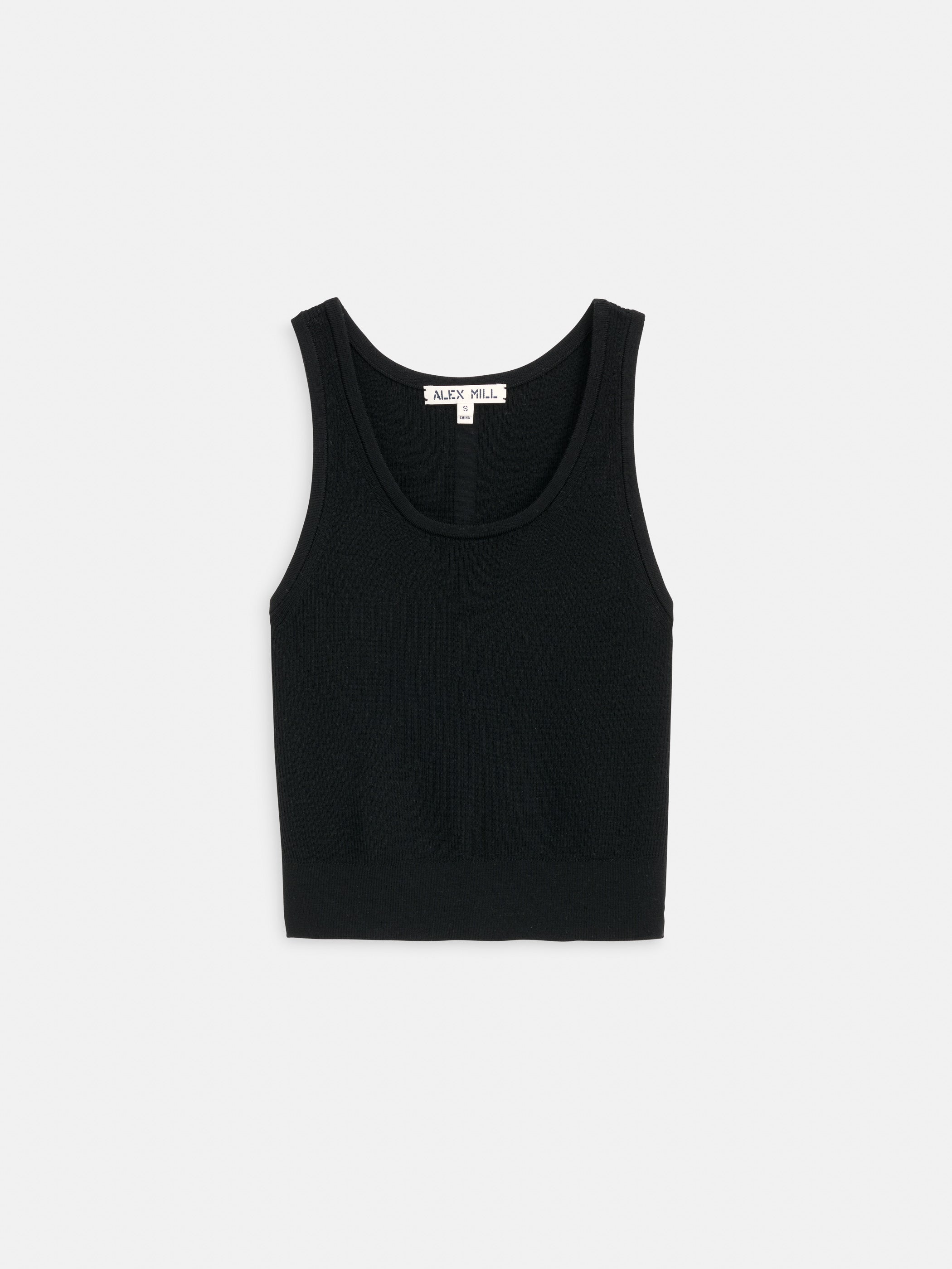 Ava Cropped Tank in Extrafine Merino Wool