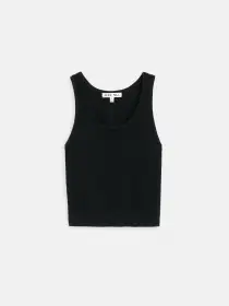 Ava Cropped Tank in Extrafine Merino Wool