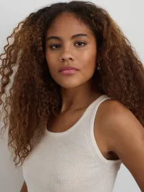 Ava Cropped Tank in Extrafine Merino Wool(Cream,XS)