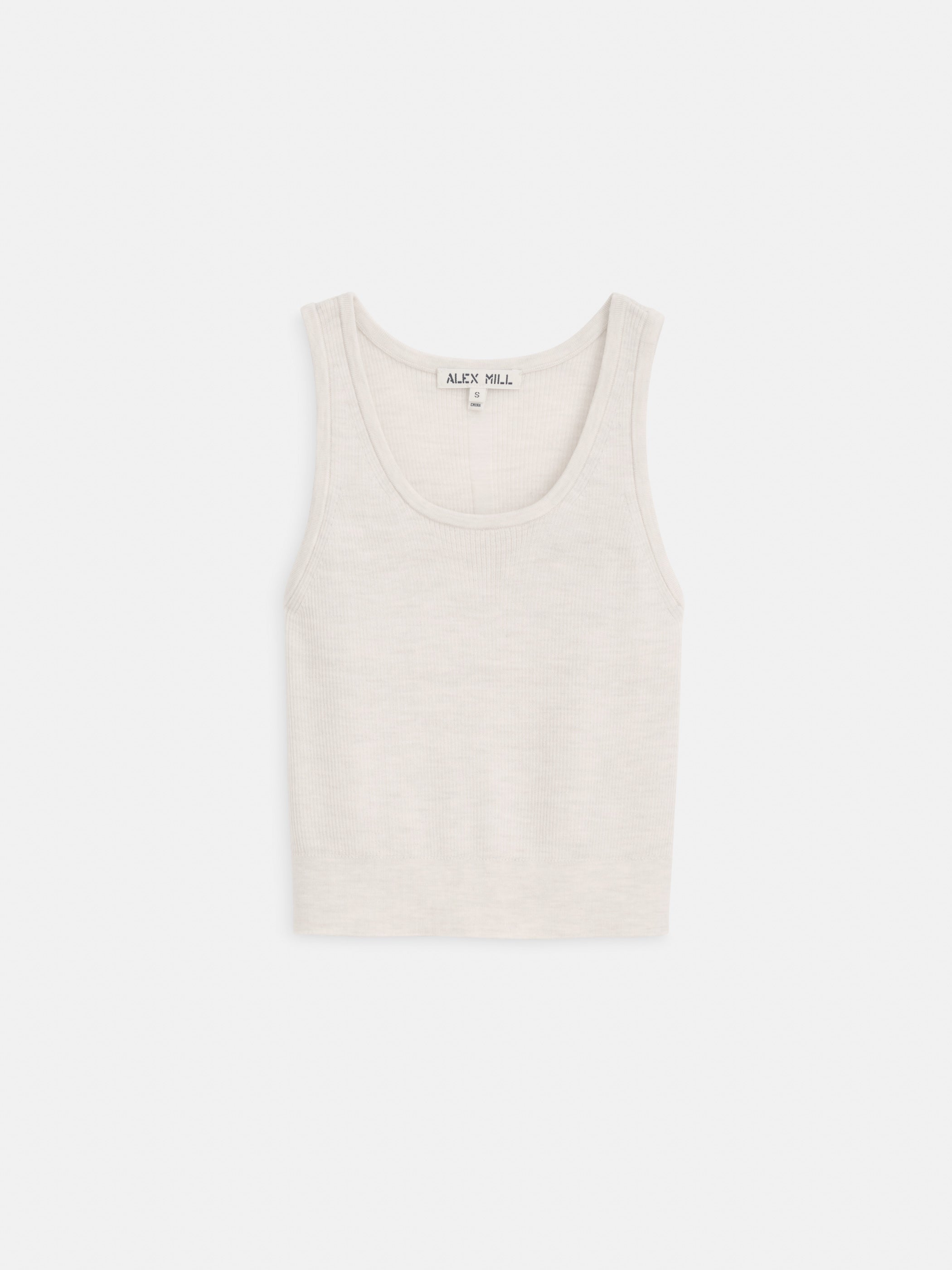 Ava Cropped Tank in Extrafine Merino Wool