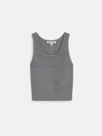 Ava Cropped Tank in Extrafine Merino Wool