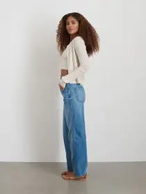 Ava Cardigan in Extrafine Merino Wool(Cream,XS)