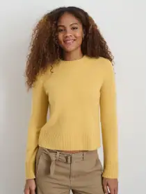 Michelle Crewneck Sweater in Cashmere(Acacia,XS)