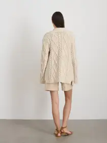 Ojai Cardigan in Cotton(Light Bone,XS)