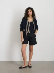 Emmy Sweater In Cotton(Dark Navy,XS)