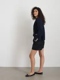 Emmy Sweater In Cotton(Dark Navy,XS)