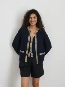 Emmy Sweater In Cotton(Dark Navy,XS)
