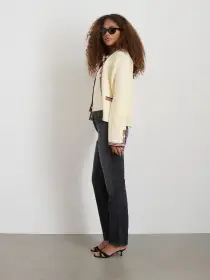 Emmy Sweater In Cotton(Ivory Combo,XS)