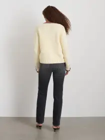 Emmy Sweater In Cotton(Ivory Combo,XS)