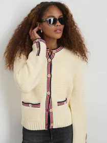 Emmy Sweater In Cotton(Ivory Combo,XS)