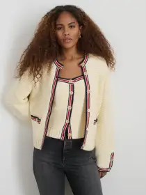Emmy Sweater In Cotton(Ivory Combo,XS)