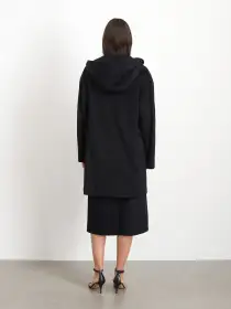 Double Breasted Coat In Cashmere(Black,2)