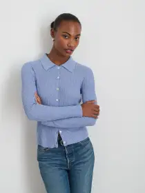 Jackie Polo(Heather Blue,XS)