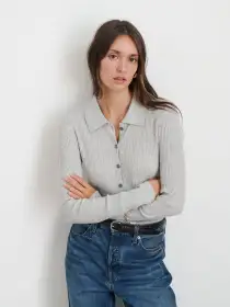 Jackie Polo(Heather Grey,XS)