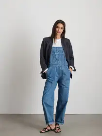 Lili Overall in Denim(Paris Medium Wash,XXS)