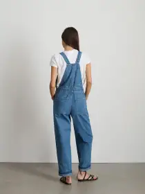 Lili Overall in Denim(Paris Medium Wash,XXS)