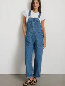 Lili Overall in Denim(Paris Medium Wash,XXS)