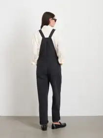Lili Overall In Black Denim(Washed Black,XS)