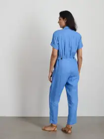 Jumpsuit in Linen(French Blue,XS)