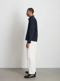 Garment Dyed Work Jacket in Recycled Denim(Dark Navy,XS)