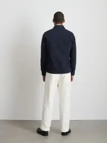 Garment Dyed Work Jacket in Recycled Denim(Dark Navy,XS)