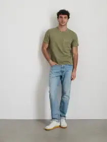 Vintage Wash Pocket Tee(Bay Leaf,XS)