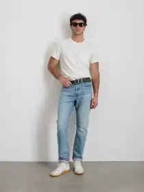 Vintage Wash Pocket Tee(Off White,XS)