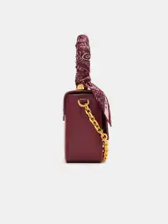 WOMEN - WOMEN'S MICRO MA BAG WITH CHAIN HANDLE - Burgundy(SILK,Burgundy)