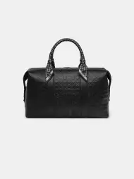MA QUAD LEATHER DUFFLE BAG - Black(SILK,BLACK)