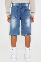 Mini Take A Knee Denim Shorts(Blue,4)